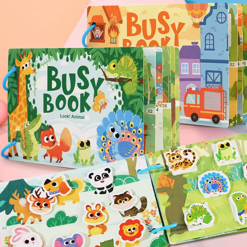 Busy Book™ — Montessori-Inspired Learning Adventure & Skill Development Book for Young Learners (Dinosours)