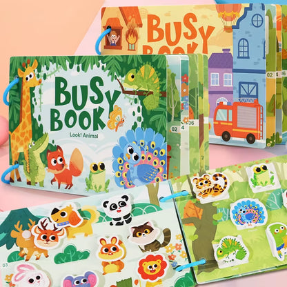 Busy Book™ — Montessori-Inspired Learning Adventure & Skill Development Book for Young Learners (Dinosours)